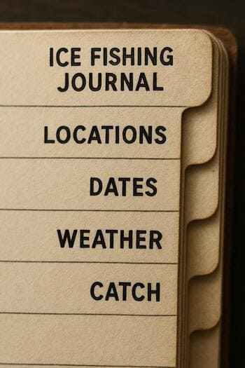 Journal edge with small coloured tabs marking sections of the season.