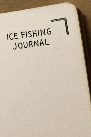 Corner of a winter journal page with a circled note and an arrow.